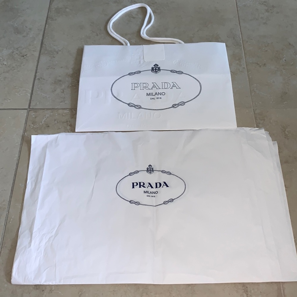 Prada Paper Bag With Paper
